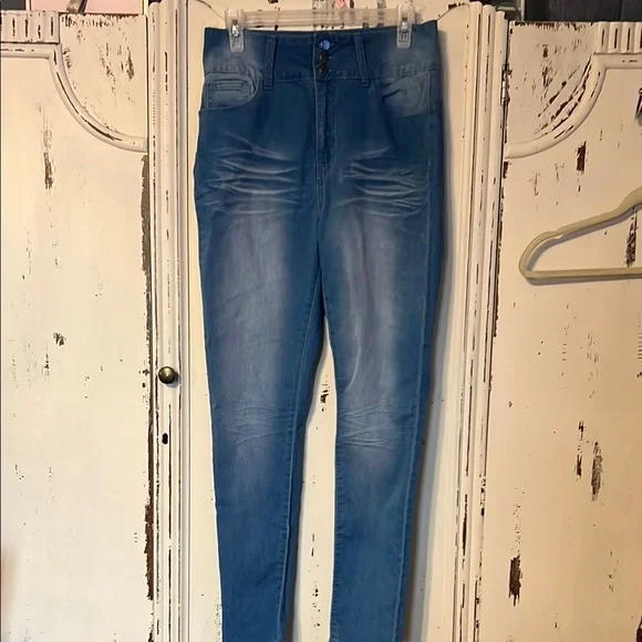 VIP Blue Jeggings with Stretch and Tapered Fit - Picture 1 of 8